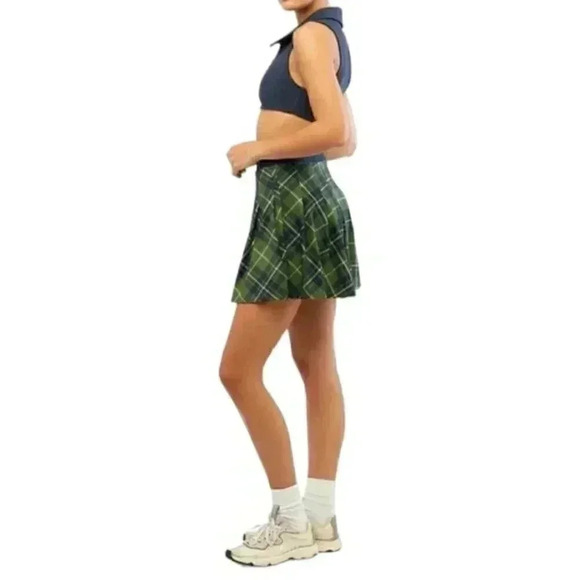 WeWoreWhat Tennis Club Plaid Skort in Court Green - Picture 6 of 9